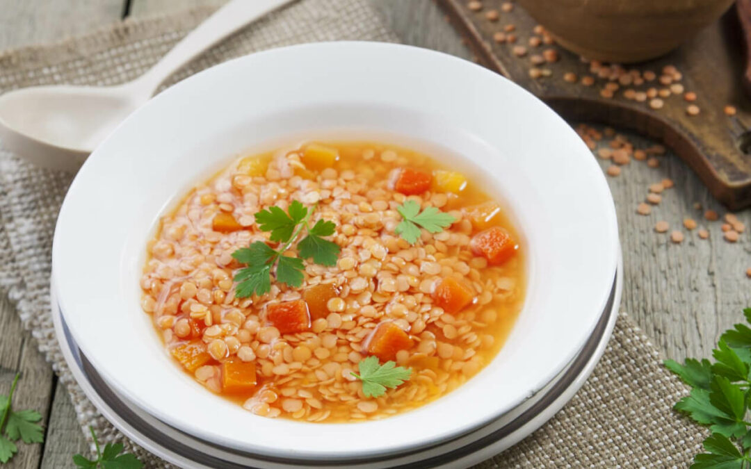 Zuppa di lenticchie e zucca