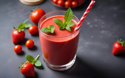 Smoothie di pomodori e fragole