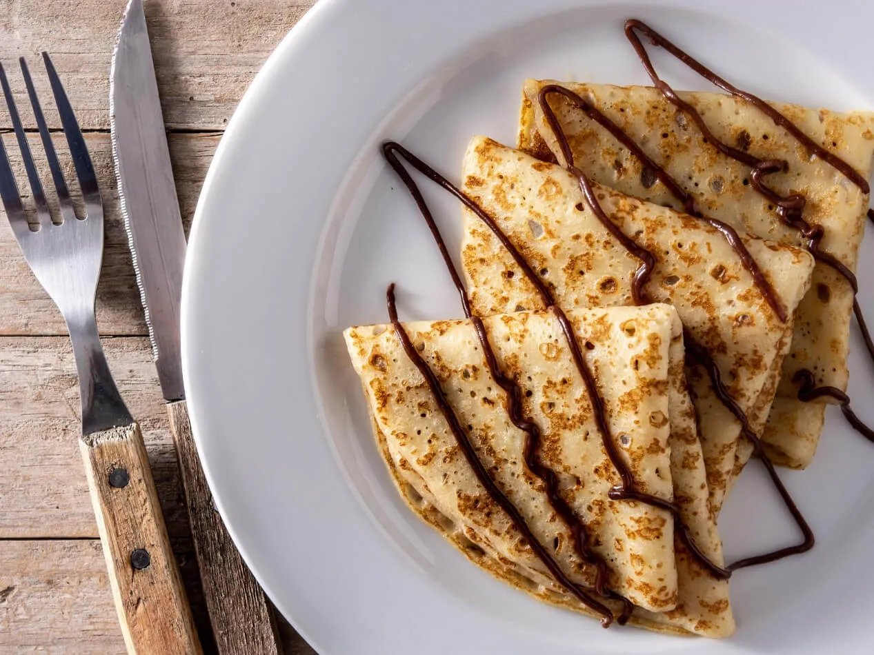 Crepes dolci al cioccolato Crepes dolci al cioccolato